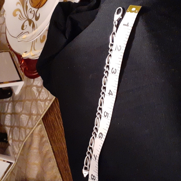 STERLING SILVER LINK BRACELET 8" - Picture 3 of 5